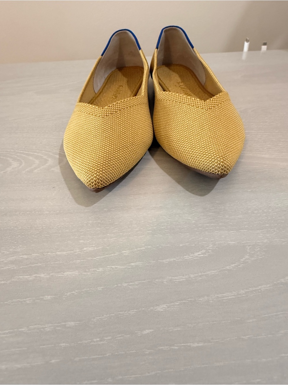 Rothy's Mustard Mustard Yellow Pointed Knit Flats - Picture 2 of 10